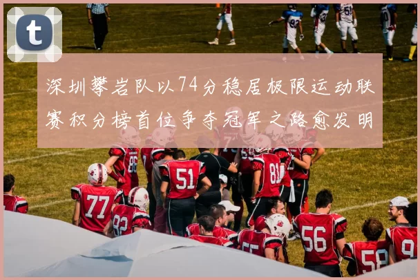 深圳攀岩队以74分稳居极限运动联赛积分榜首位争夺冠军之路愈发明朗